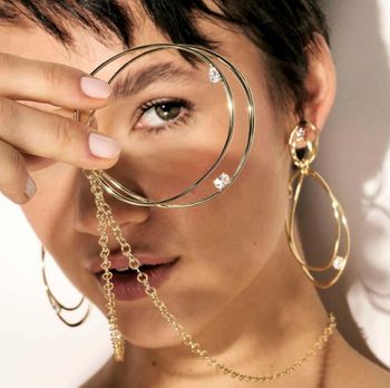 Srebrny pozłacany naszyjnik Nomination My Rebel Art – okrągła zawieszka z cyrkoniami (4).jpg